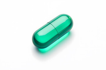 Aqua Pill Capsule isolated on white background
