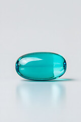 Aqua Pill Capsule isolated on white background