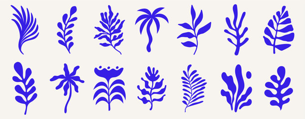 Vector simple minimal illustrations, simple wavy and groovy. hand drawn naive style, flowers and plants, floral botanic design templates, frames and modern wall art 