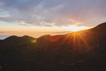 Sunset in Mount Teide valley
