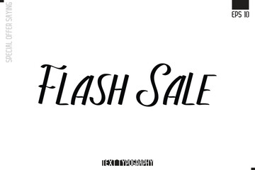 Special Offer Typography Text Script Lettering Design  Flash Sale