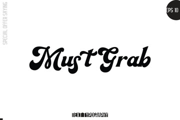 Special Offer Template Design Banner Typography Text Must Grab