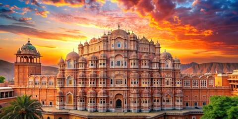 Rajasthan's Pink City boasts the Hawa Mahal, an architectural marvel offering stunning sunrise and sunset views.