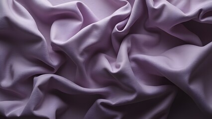 Obraz premium Monochrome Artistic Textures, Close-Up of Crumpled Purple Fabric, Abstract Black and White Drape, Textured Background, Elegant Design Element