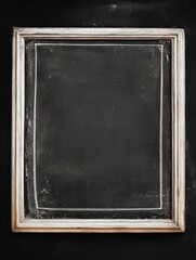 Fototapeta premium Empty rustic chalkboard frame ready for message