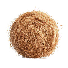 Obraz premium Round hay bale isolated on a transparent background