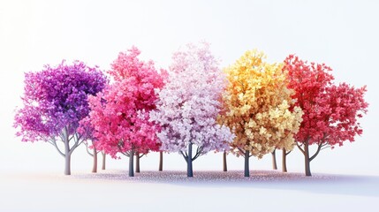 Obraz premium Captivating cherry blossom trees serene garden gigapixel high fidelity soft light aesthetic harmony