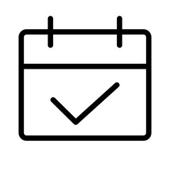 Calendar with Checkmark Icon