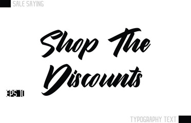 Typography Lettering Sale Design For Advertising  Shop the Discount