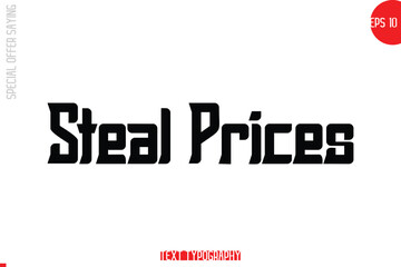 Special Offer Template Design Banner Typography Text Steal Prices