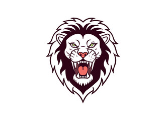 Fierce Lion Head Illustration - Vector Art of Lion's Roar