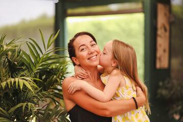 Affectionate mother and daughter portrait