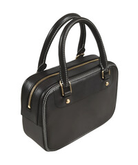 women's classic handbag, fashion bag transparent background, fashion purse handbag , Fashionable stylish Shoulder Bag mockup, black leather woman's bag