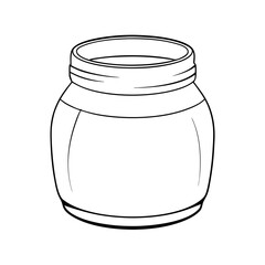 Clear glass jar