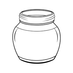 Clear glass jar