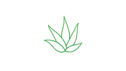 Fototapeta premium Aloe Vera İcon on white background. Generative AI