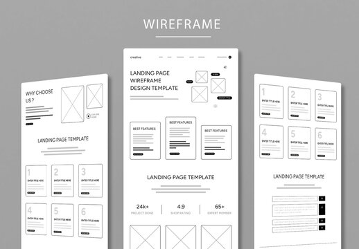 Wireframe Design Template for Websites