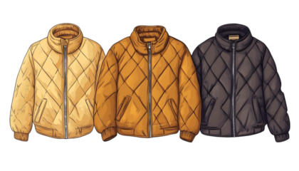 Comfy Quilted Jacket Illustration