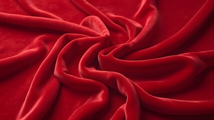 Fototapeta premium Luxurious Red Velvet Fabric Texture, High-Quality Product Photography Backdrop
