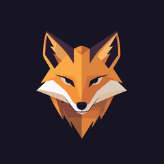 Low Polygon Vector of Fox, Sleek Logo Design, Vector Art