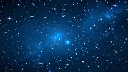 Fototapeta premium A dark blue night sky filled with twinkling stars.
