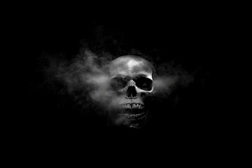 Skull Smoke Spooky Halloween Dark Gothic Horror Death Grim Reaper