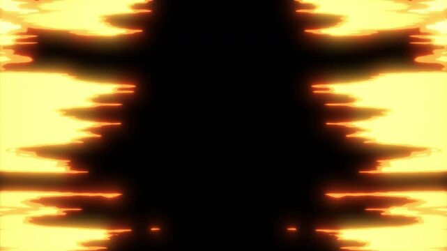 アニメ調の炎が画面を横切るワイプトランジション4種類 
Four types of wipe transitions with cartoon-style flames crossing the screen