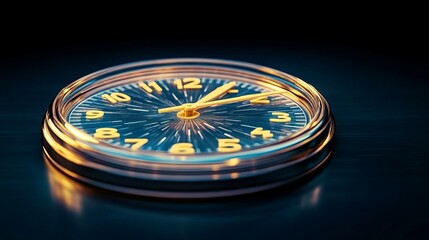 A clock with colorful gears and cogs.