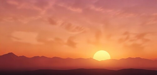 Naklejka premium Gradient background with an ombre effect in warm sunset colors gradating from dark to light, soft focus, calming hues , color transition