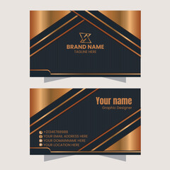 Modern Business Card Design with Copper Accents