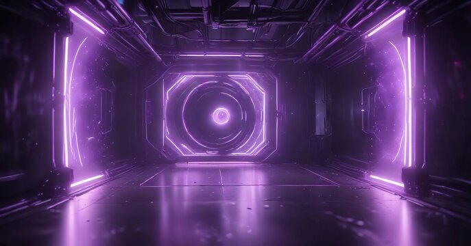 A growing electrical appendage extends from the center of a shimmering purple light show , electrical growth, glowing cloud