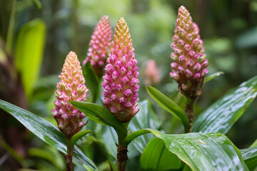 A beautiful flowwers in tropical forest made generative AI