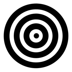 Black and white target dart board.