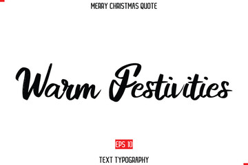 Merry Christmas Quote in Cursive Text Typography  Warm Festivities