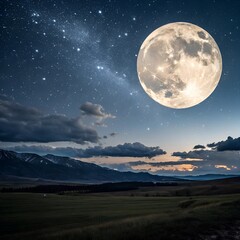 Beautiful full Moon jpeg transparent cut out social media post ad high quality web banner poster 