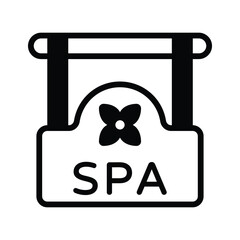 Spa signboard symbolizing beauty and wellness services