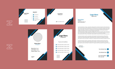 Corporate brand identity and office stationary, business card, id card, letterhead,  design for office and corporate uses for their client