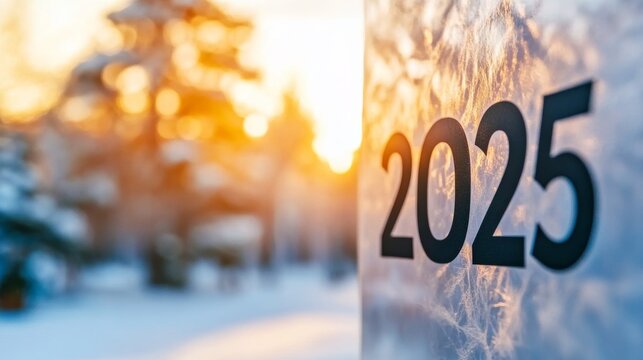 Happy new year 2025. Close up calendar concept.