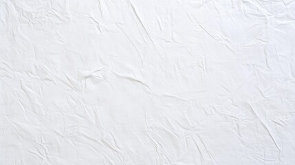 White crumpled paper texture background for creative design projects and presentations with a clean, minimalist appearance