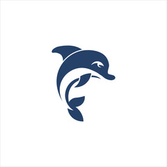 Dolphin symbol in simple logo