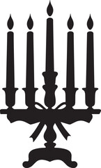 Elegant Set of Candle Silhouette Vector Design