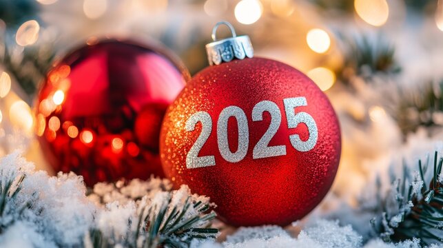 Happy new year 2025. Close up calendar concept.