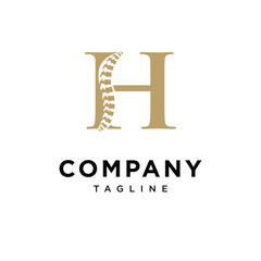 Letter H Spine Logo icon vector
