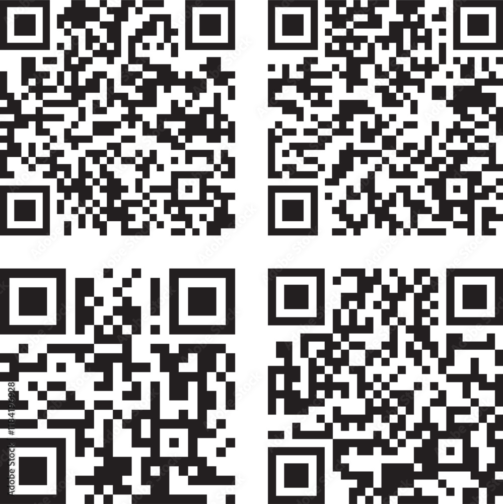 Fototapete qr code of qr code