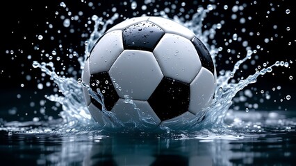 Fototapeta premium Kicking off the Game: Soccer Ball for Sports Enthusiasts