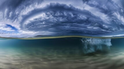 Viewing the Dark Blue Ocean Surface from Underwater