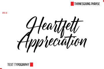 Thanksgiving Day Quote in Cursive Text Typography Heartfelt Appreciation