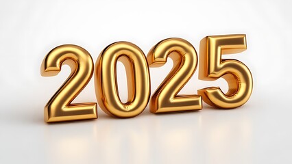 2025 gold for happy new year and holiday
