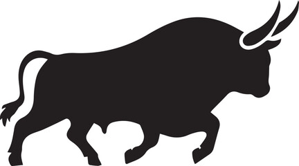 silhouette of a bull
