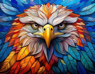 Fototapeta premium eagle with background